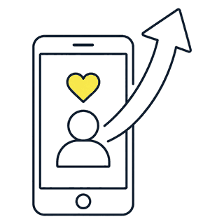 スマホからフォロワーといいねが伸びる