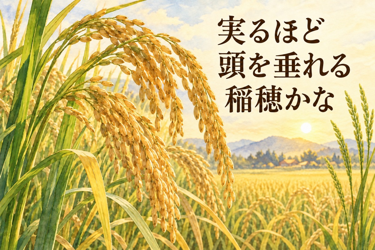 実るほど頭を垂れる稲穂かな