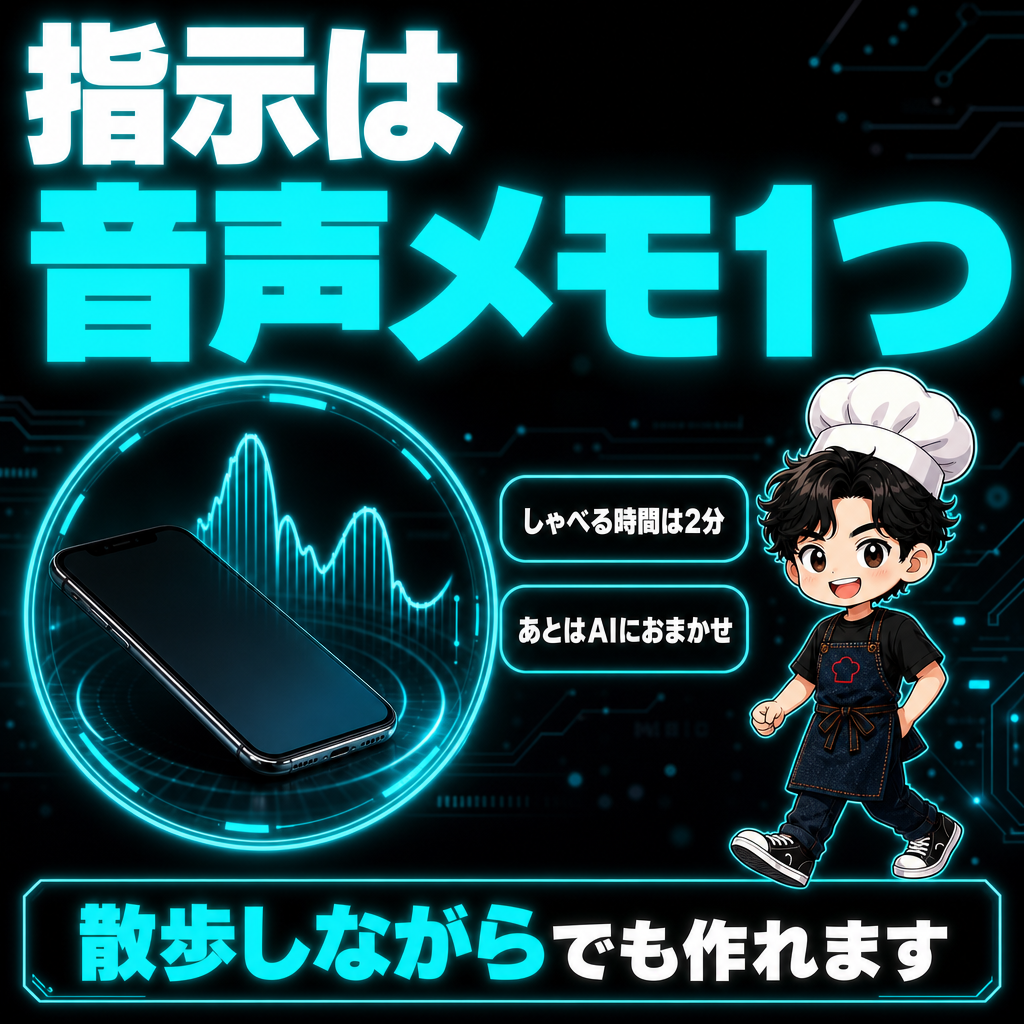 指示は音声メモ1つの図解