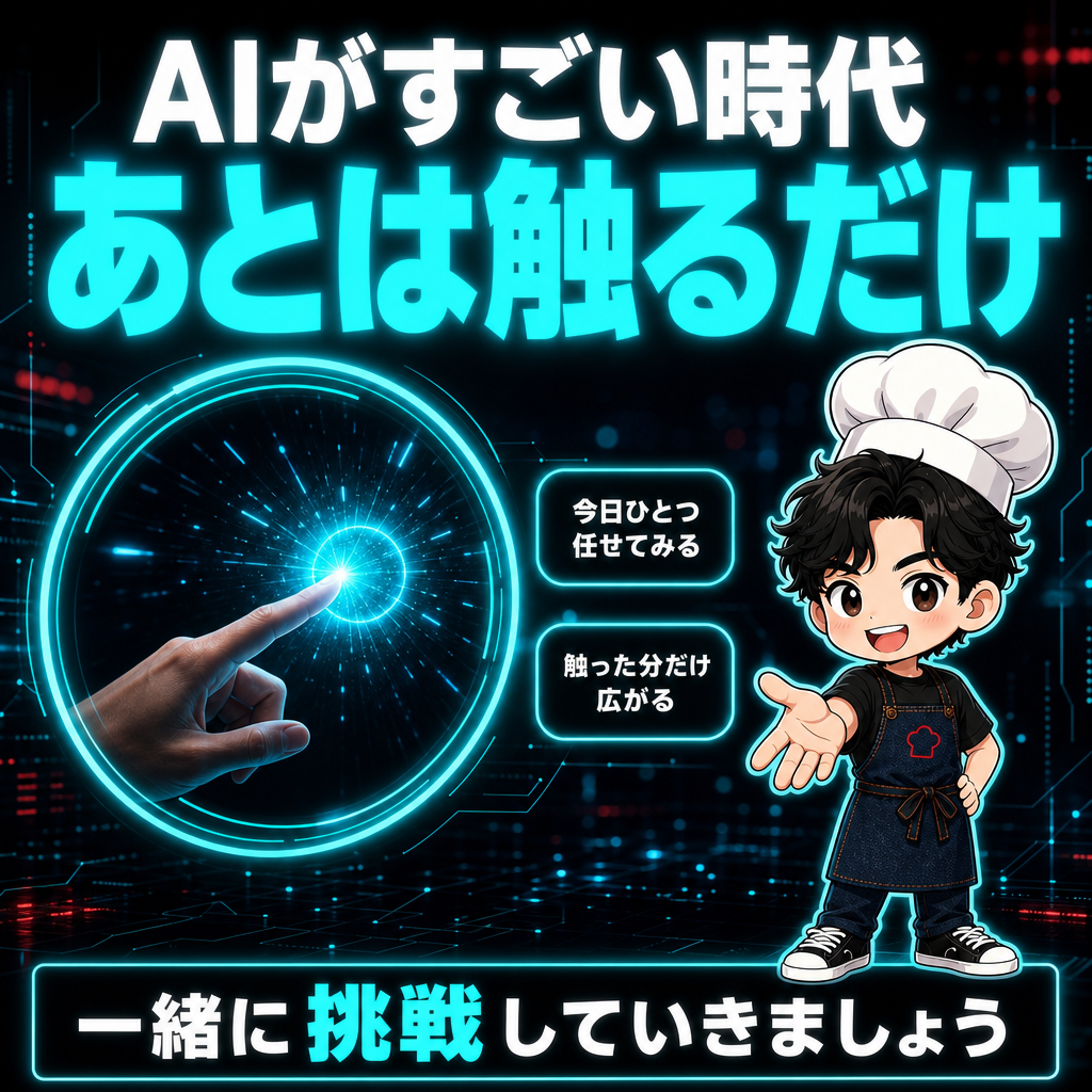 AIがすごい時代、あとは触るだけの図解
