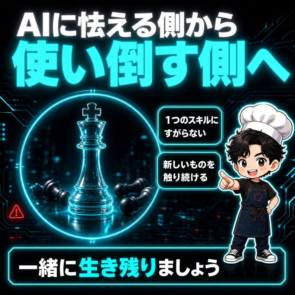 AIに怯える側から使い倒す側への図解