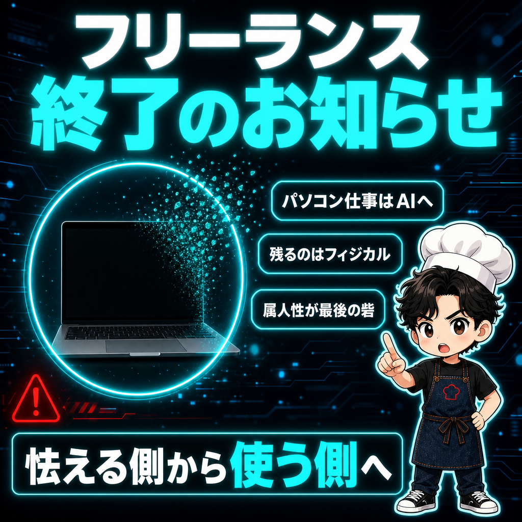 今回の記事の要点の図解:フリーランス終了のお知らせ