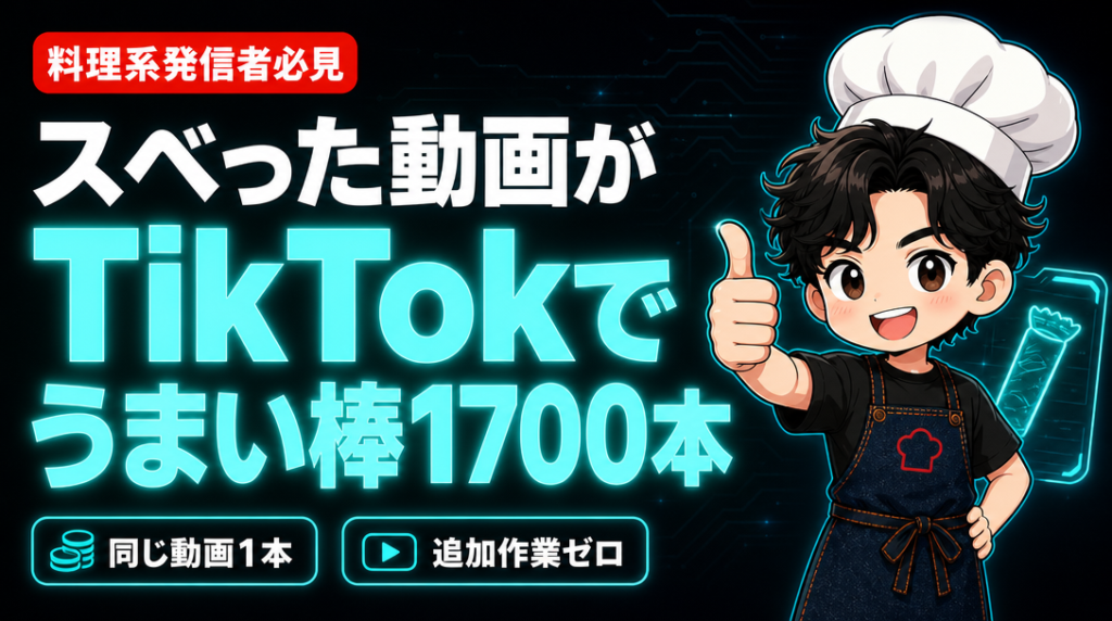 スベった動画がTikTokでうまい棒1700本（サムネイル）