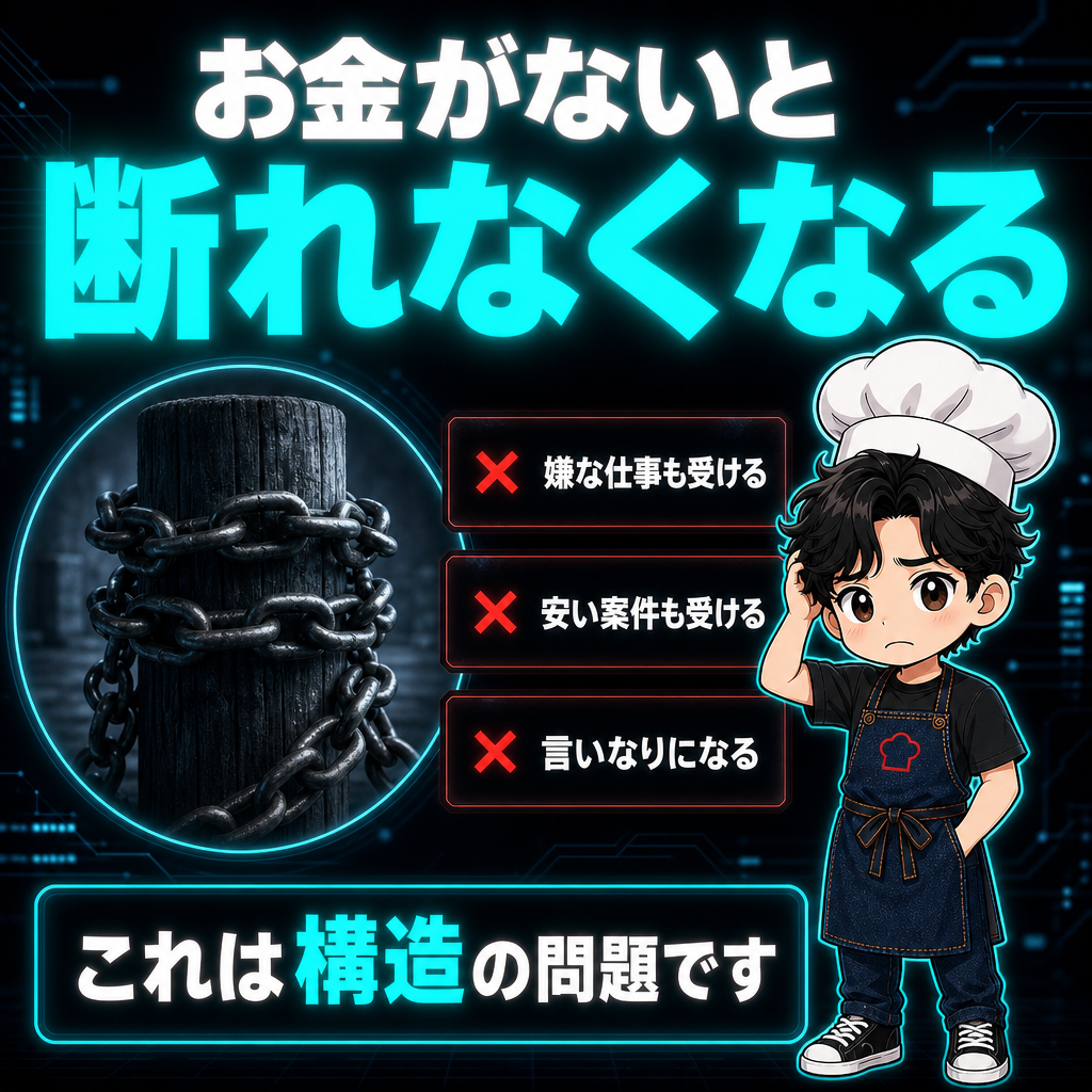 お金がないと断れなくなる図解