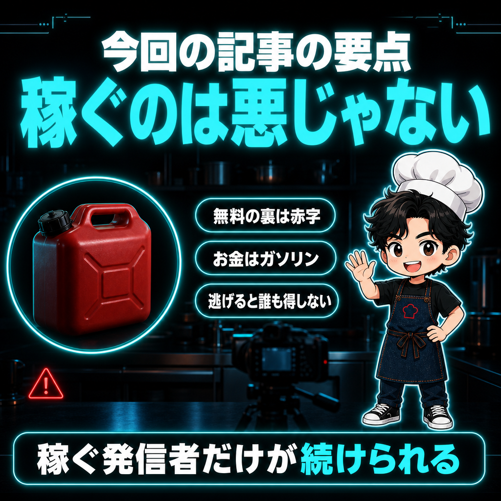 今回の記事の要点:稼ぐのは悪じゃない