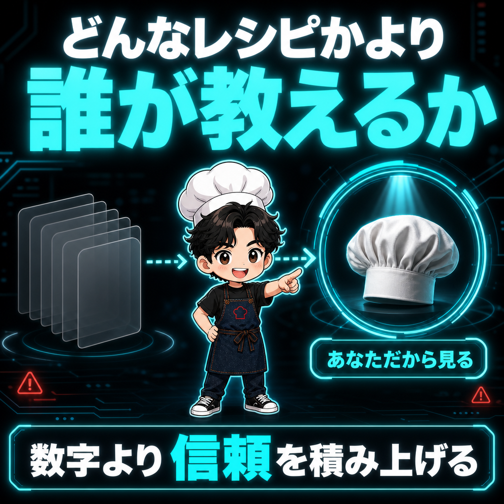 どんなレシピかより誰が教えるかの図解