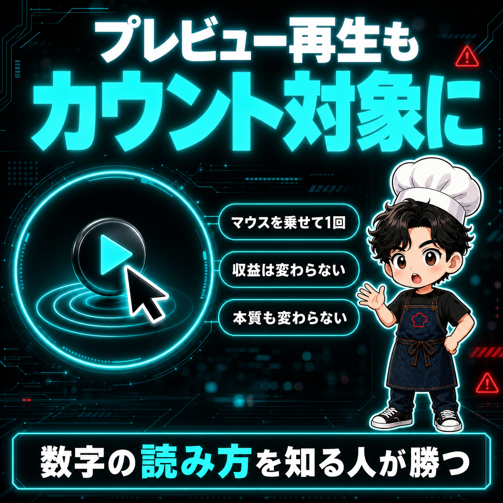 今回の記事の要点の図解:プレビュー再生もカウント対象に