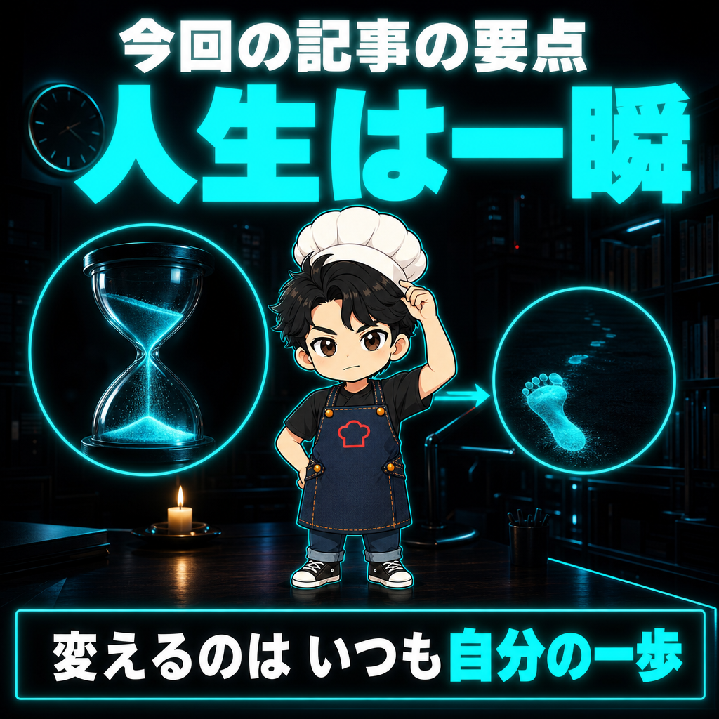 今回の記事の要点:人生は一瞬