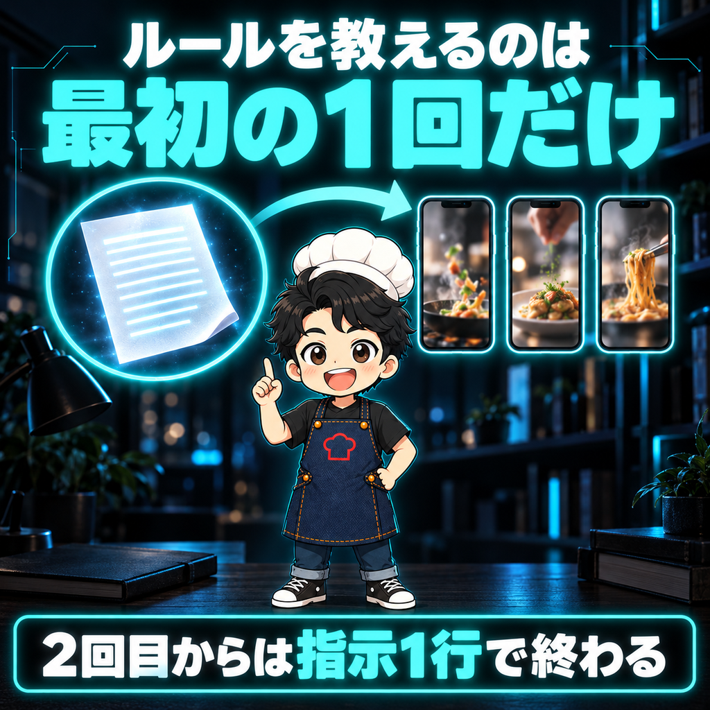 ルールを教えるのは最初の1回だけ