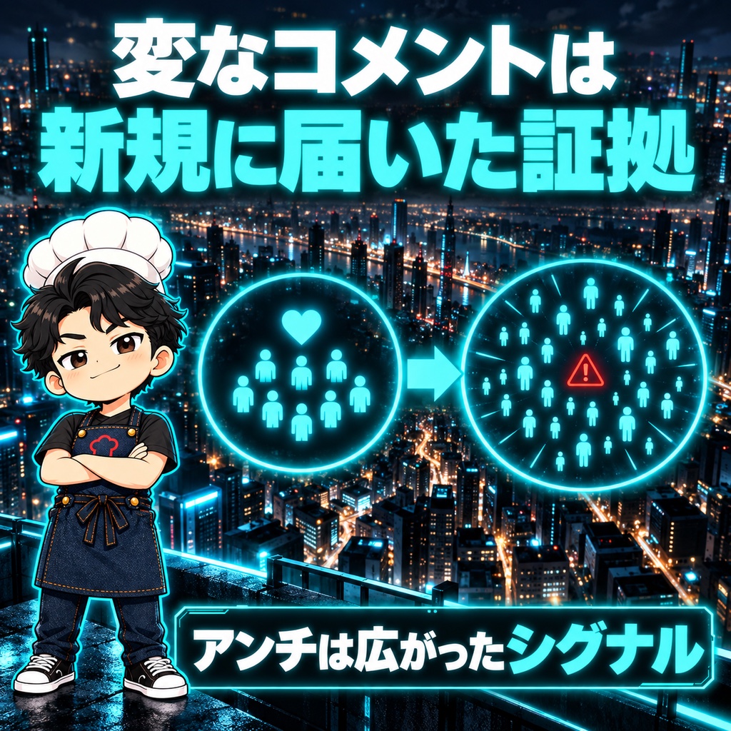 変なコメントは「新規に届いた」証拠