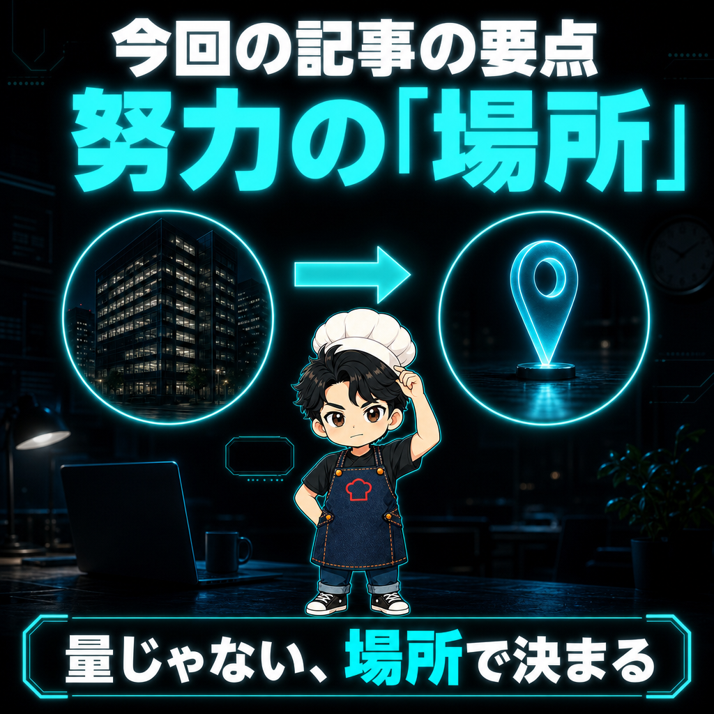 今回の記事の要点：努力の「場所」