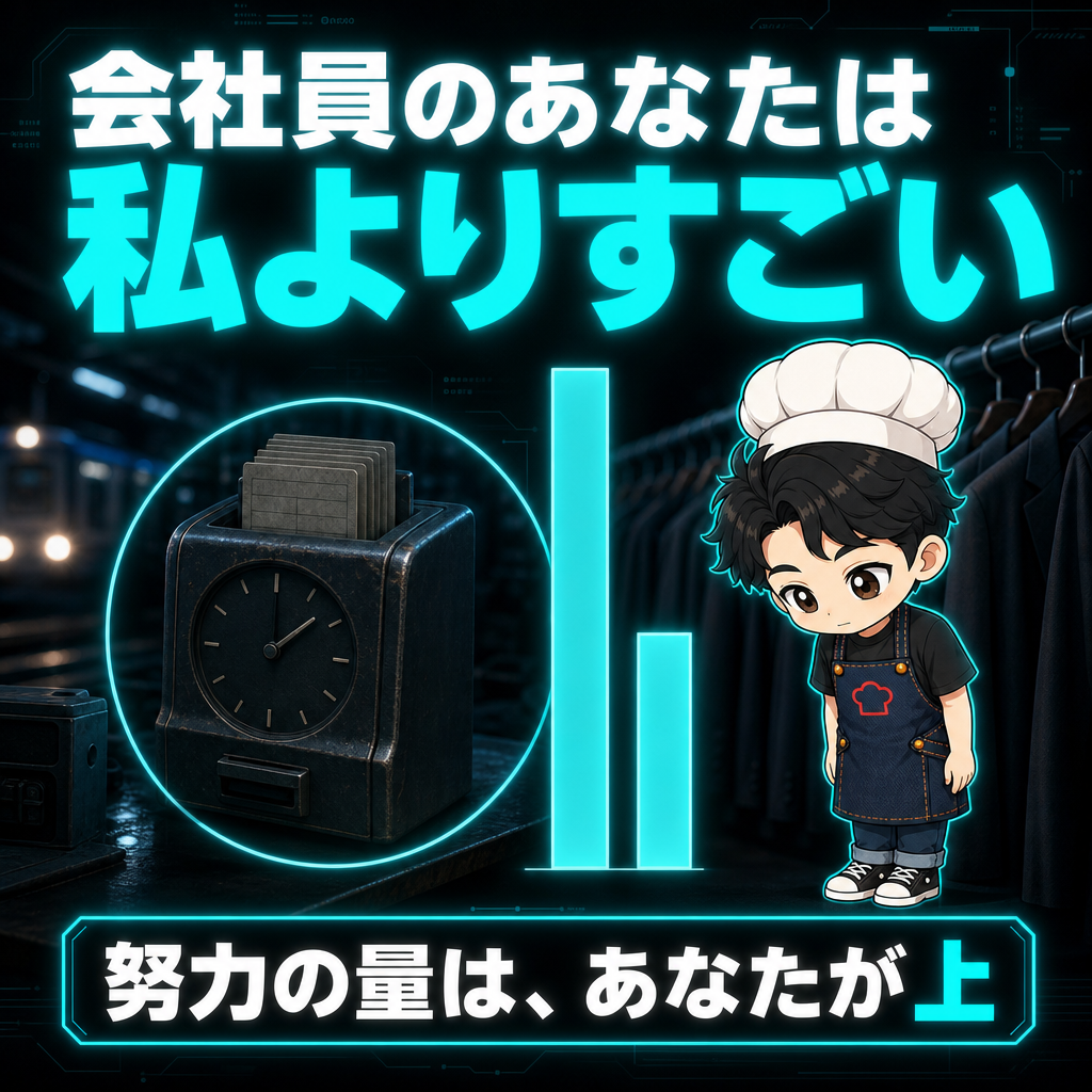 会社員のあなたは私よりすごい。努力の量はあなたが上