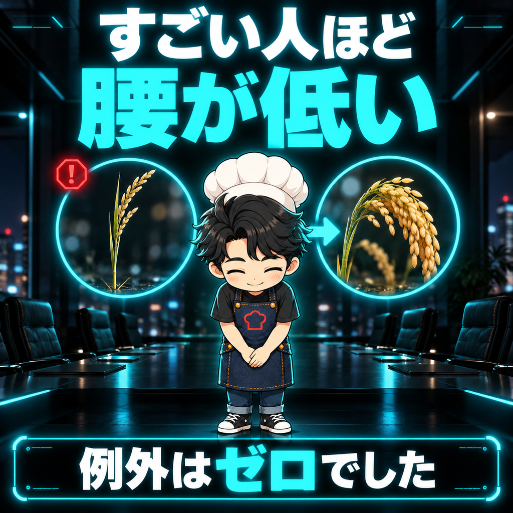 すごい人ほど腰が低い。例外はゼロでした