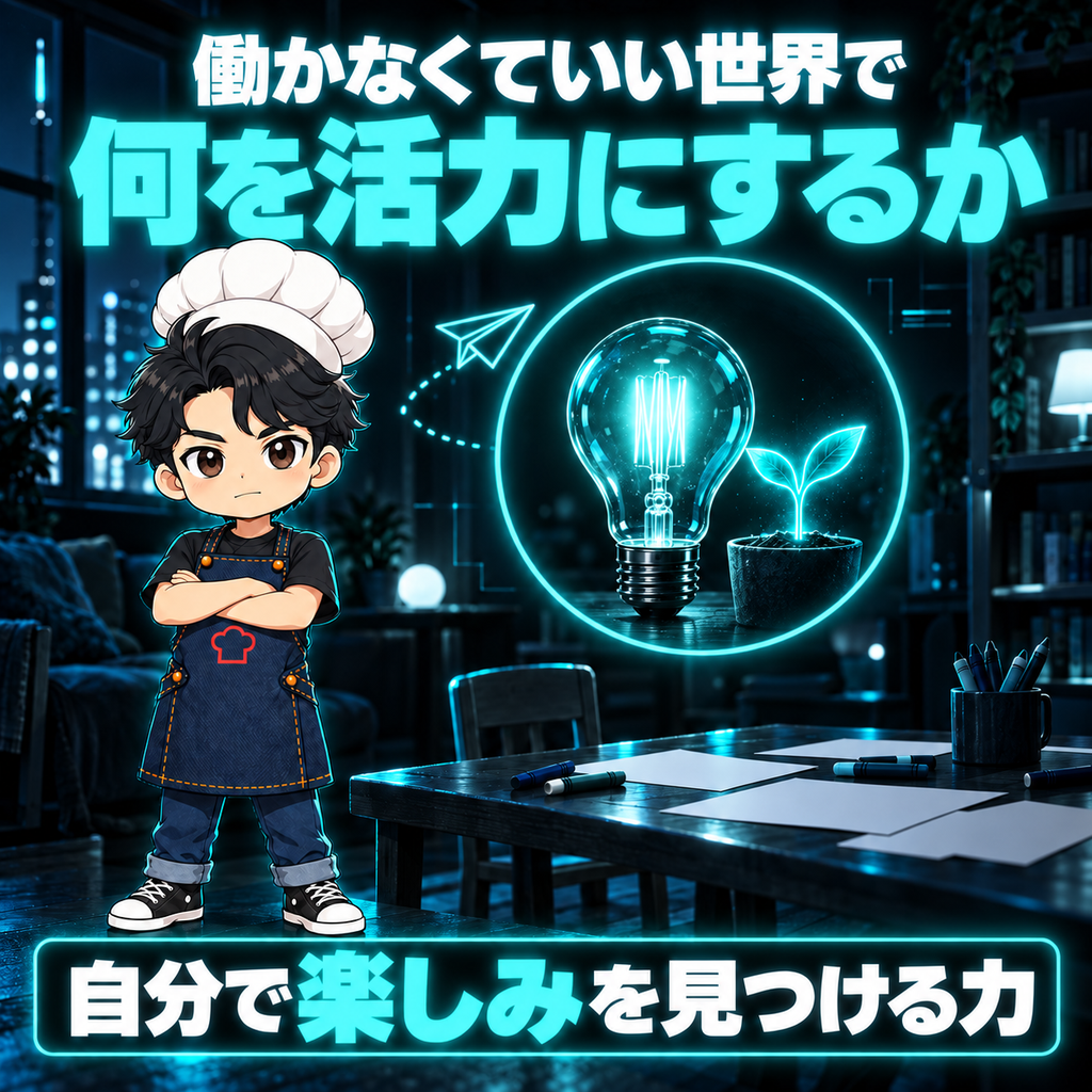 働かなくていい世界で何を活力にするか
