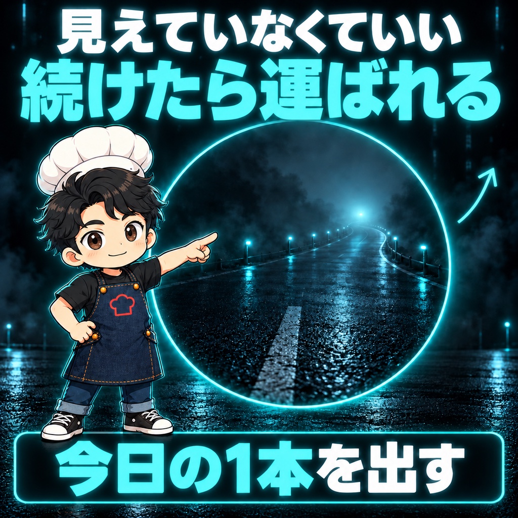 見えていなくていい。続けていたら、見える場所まで運ばれる