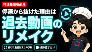停滞から抜けた理由は、過去に伸びた動画のリメイクでした