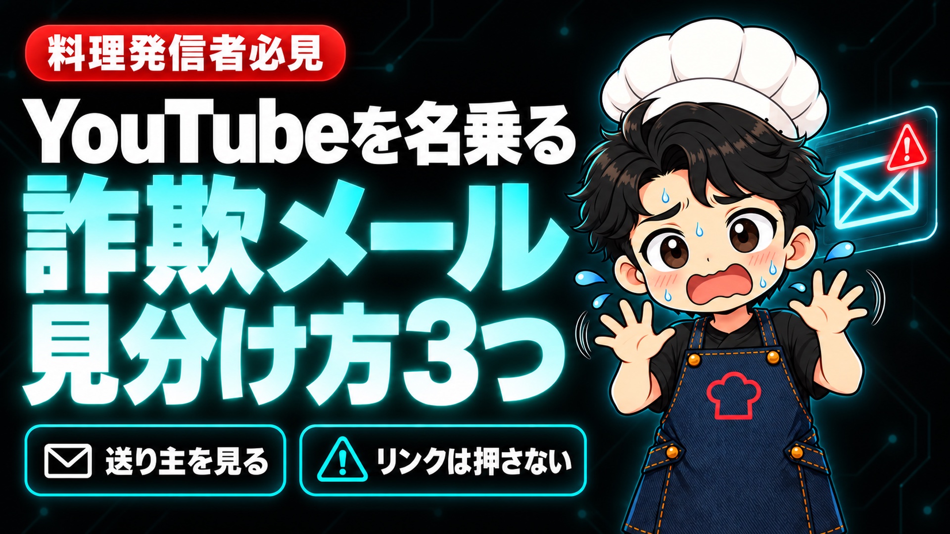 【YouTube攻略】YouTubeを名乗る詐欺メールが届きました。本気で焦ったので、見分け方を共有します