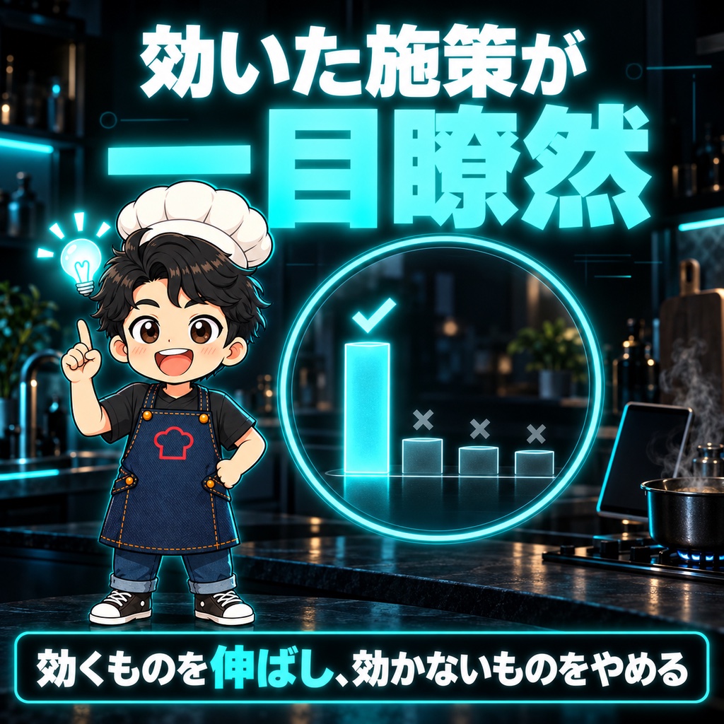 どの施策が効いたか、一目瞭然