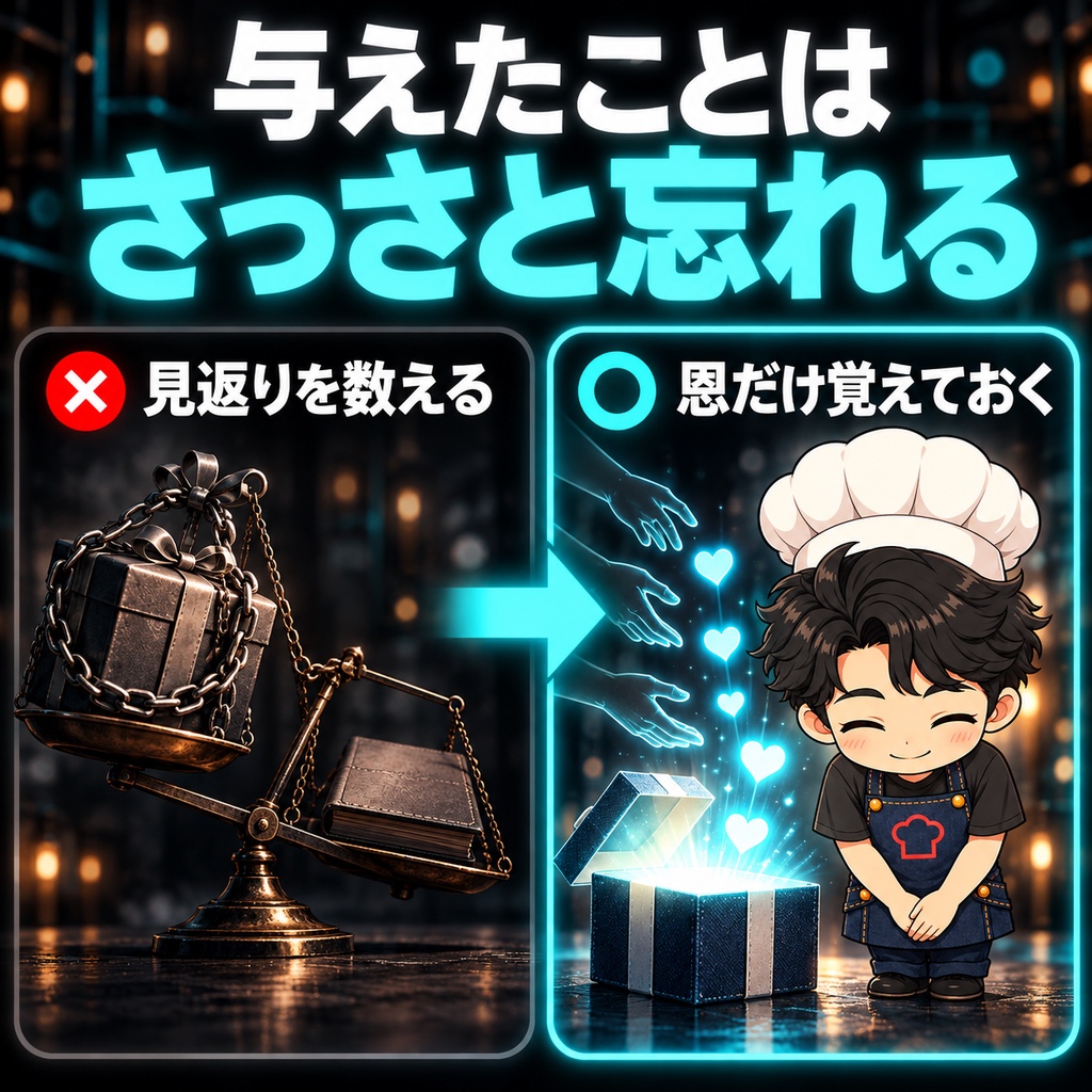 「与えたことは忘れなさい。与えられたことは忘れちゃいけない」
