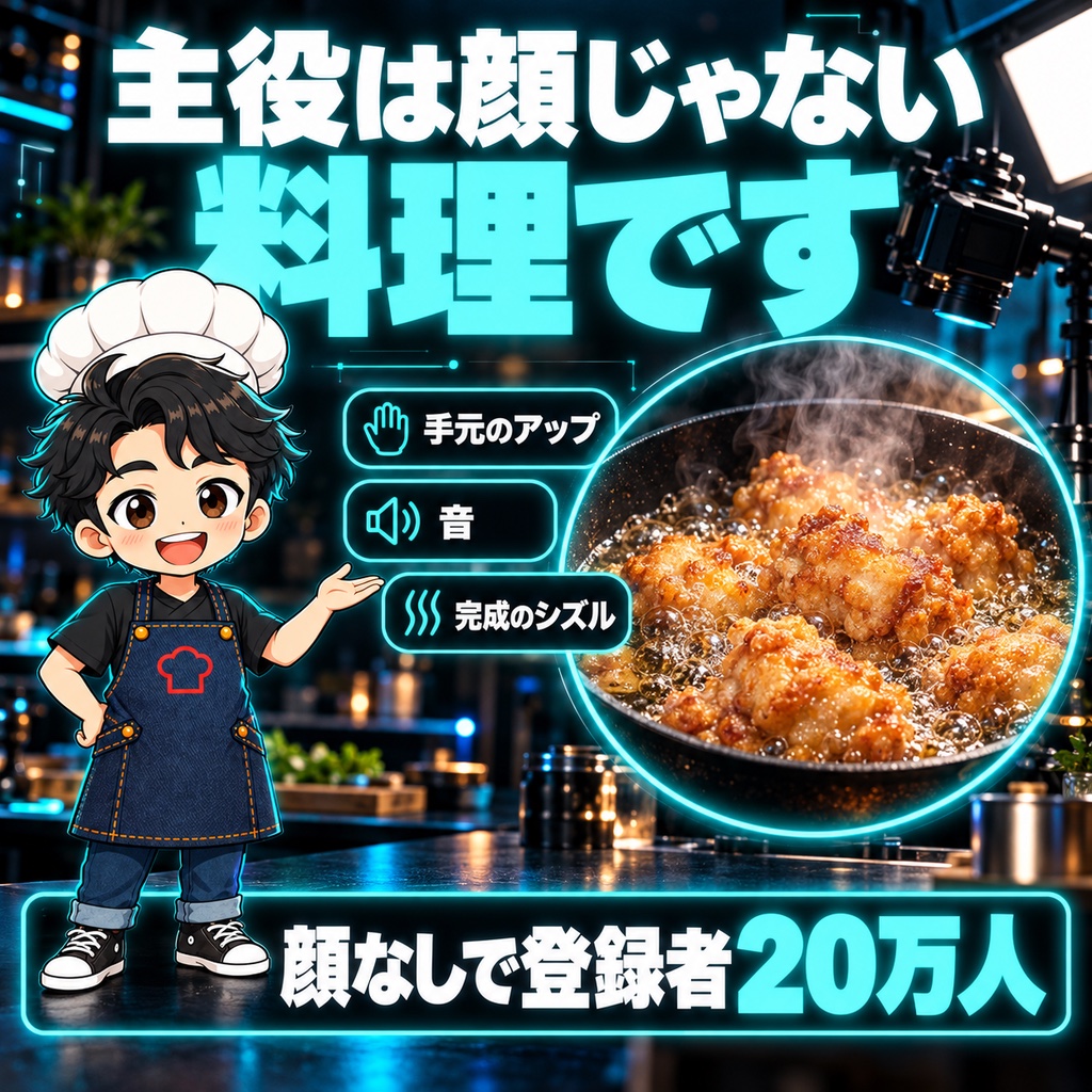 料理系YouTuberは顔出しなしでも伸びる?私の数字で答えます