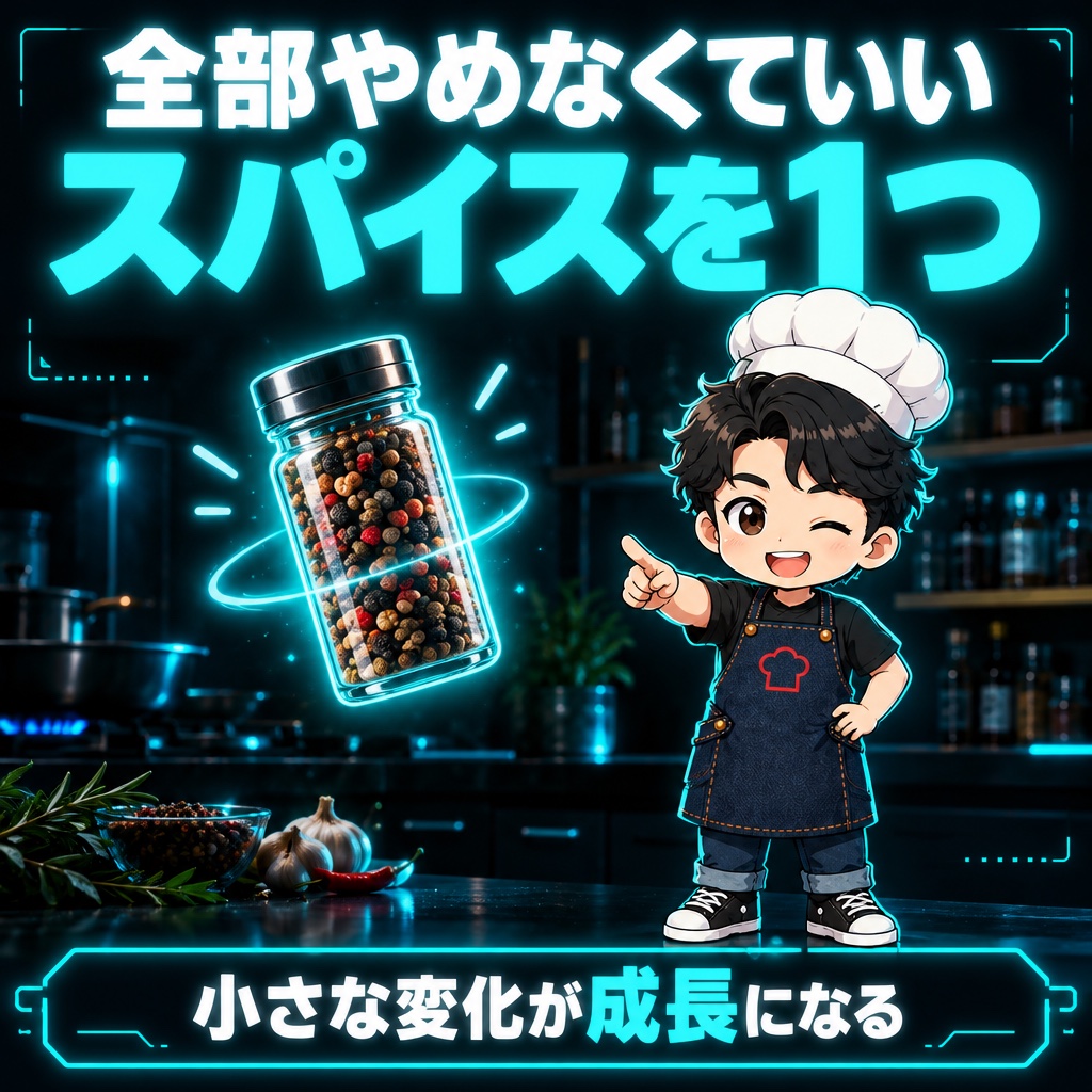 全部やめなくていい。今のやり方にスパイスを1つ