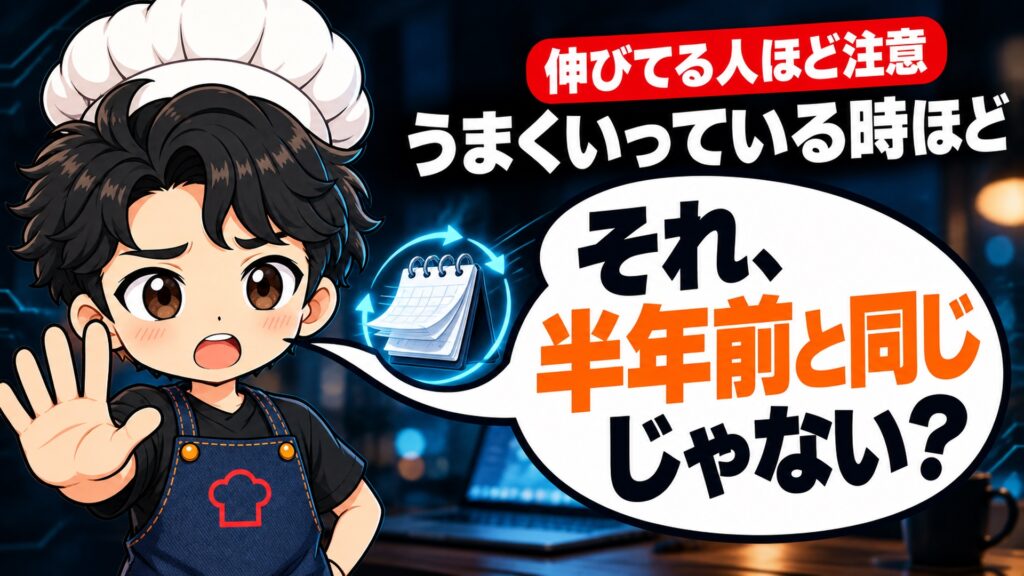 【人生論】「あれ、これ半年前と同じことやってるな」と思ったら危険信号｜うまくいっている時ほど仕事は「作業」になる
