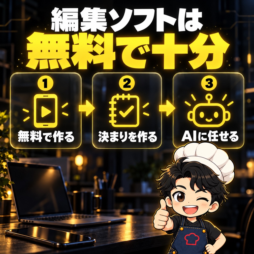 料理動画の編集ソフトは何がいい？最初は無料で十分。時間がかかるなら任せる