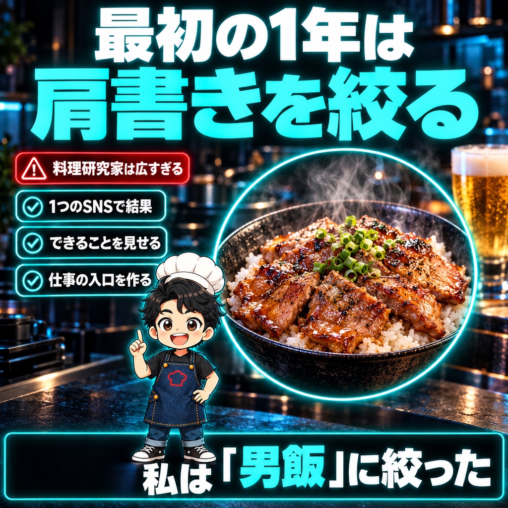 これから料理研究家になるなら、最初の1年で何をする?