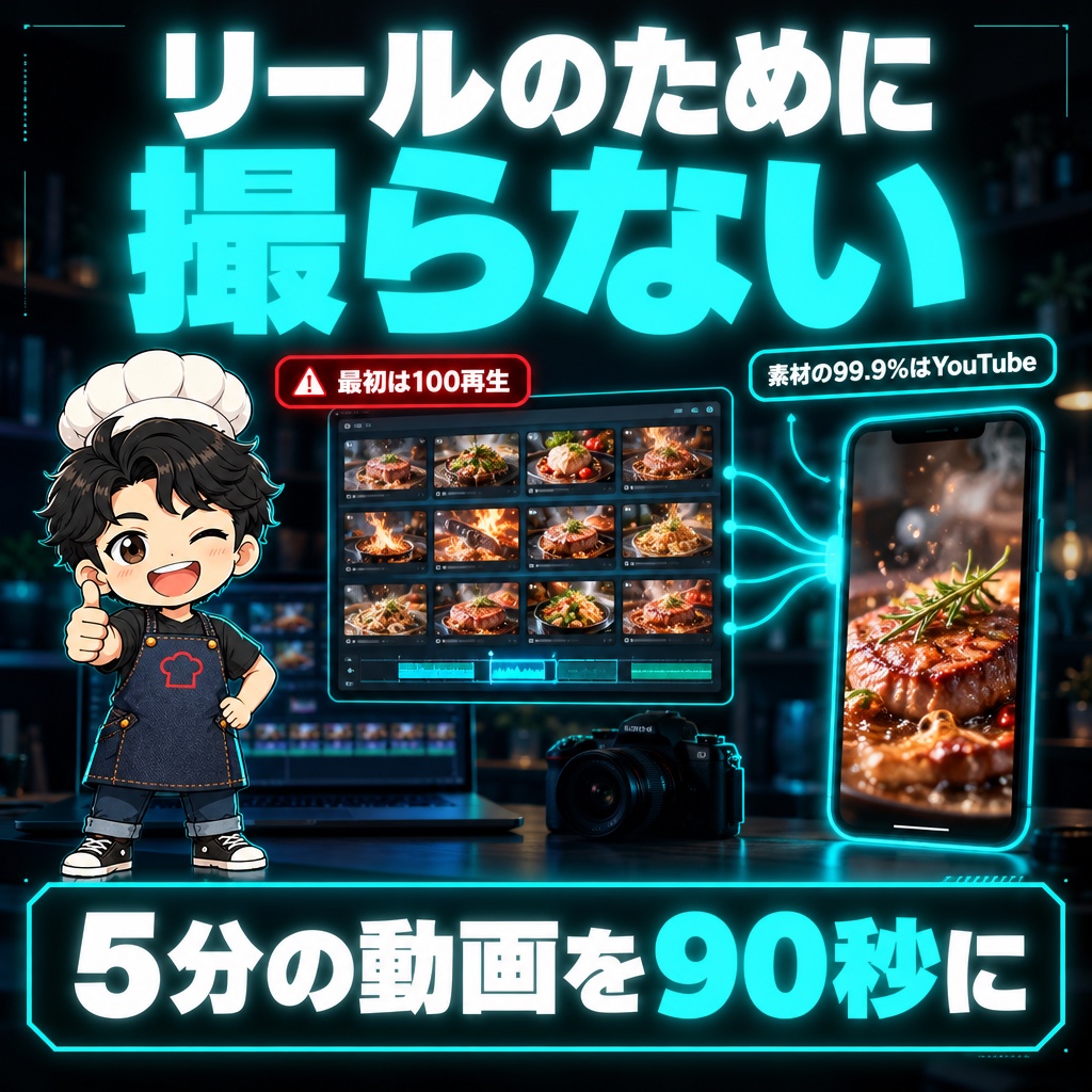 料理リールの作り方｜私はリールのために新しく撮っていません