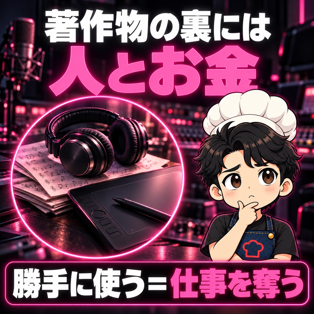 著作物の裏には「人」と「お金」が動いている