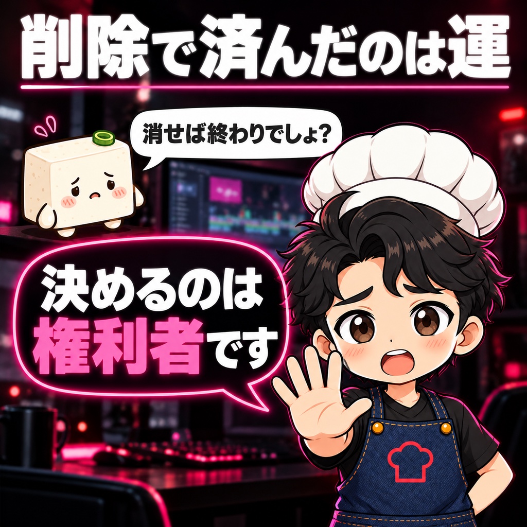 削除申請で済んだのは「運が良かった」だけ