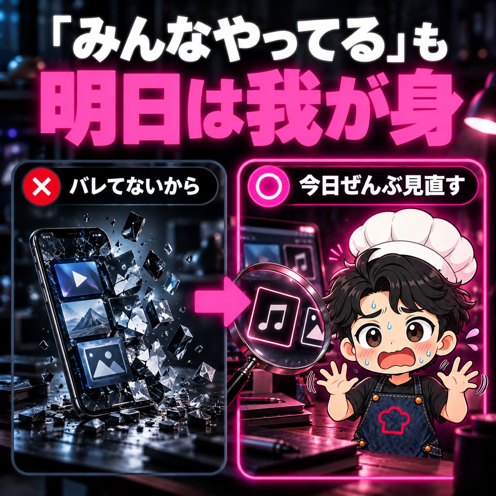 「みんなやってるから」は通用しない。明日は我が身です