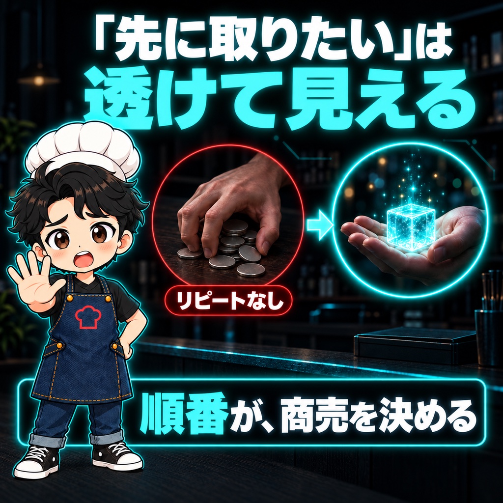 「先に得たい」と思った瞬間、物事はうまくいかなくなる