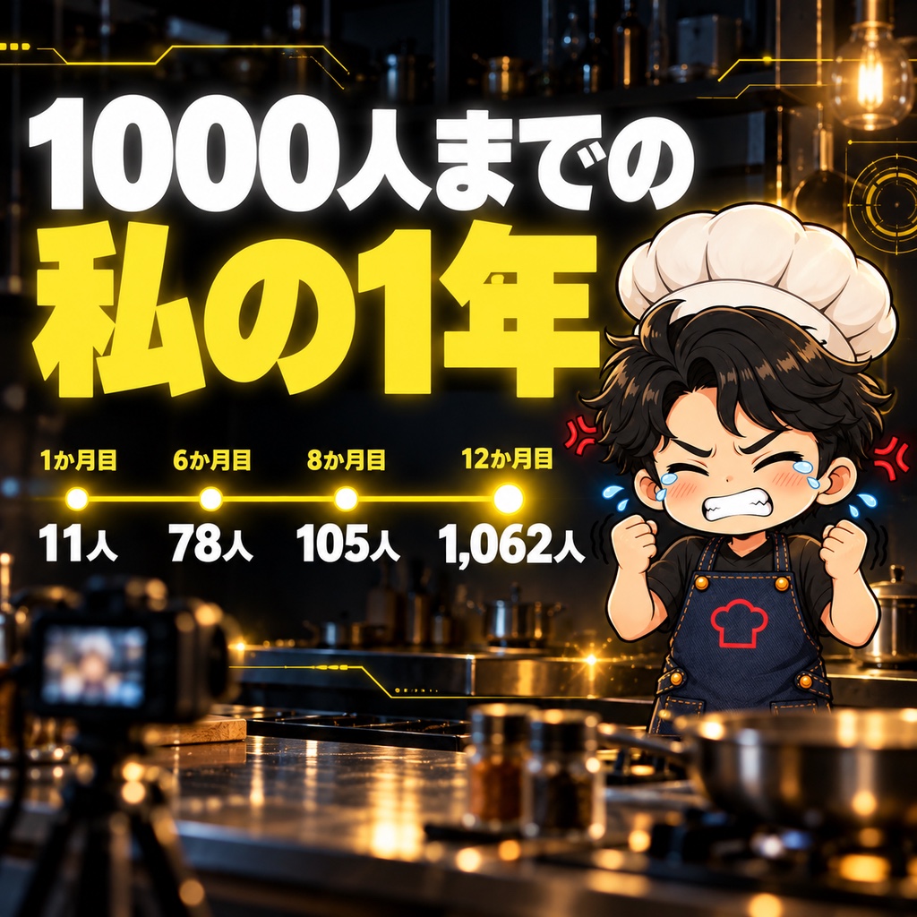 YouTube登録者1000人までの期間はどれくらい?私は「1年」、最初の半年は80人