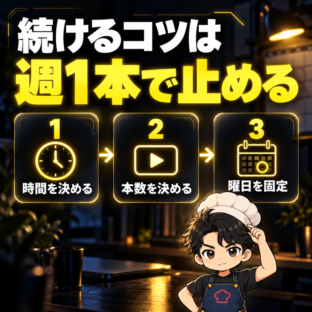 YouTubeを続けるコツは？私は「週1本・1日1時間」から絶対に増やさなかった